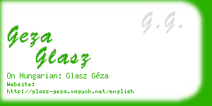 geza glasz business card